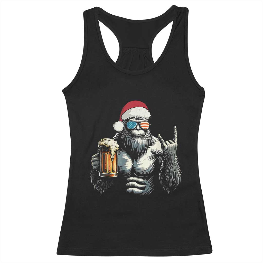 Bigfoot Christmas Racerback Tank Top Most Wonderful Xmas Sasquatch Beer - Print Your Wear