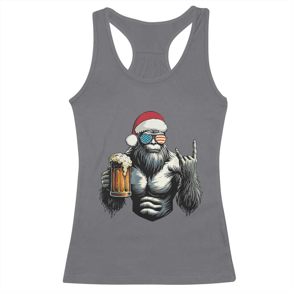 Bigfoot Christmas Racerback Tank Top Most Wonderful Xmas Sasquatch Beer - Print Your Wear