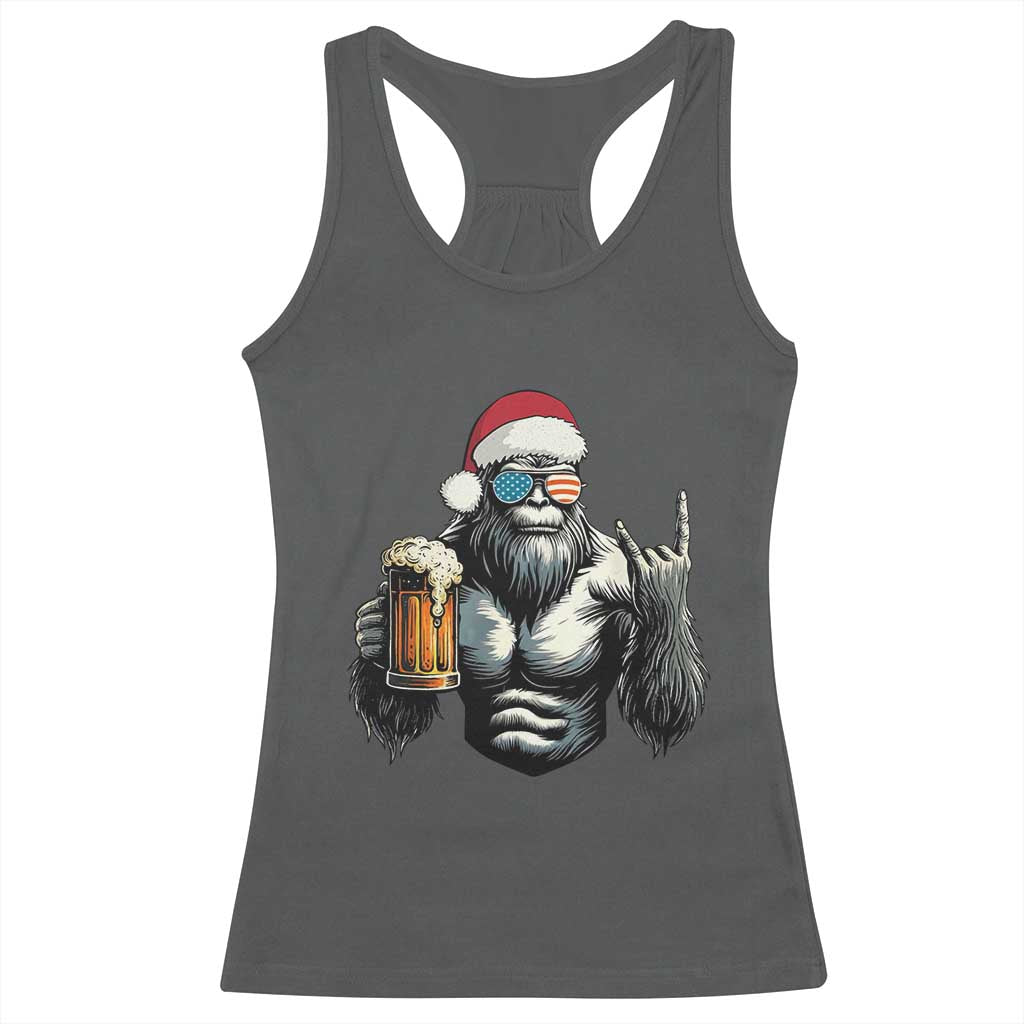 Bigfoot Christmas Racerback Tank Top Most Wonderful Xmas Sasquatch Beer - Print Your Wear