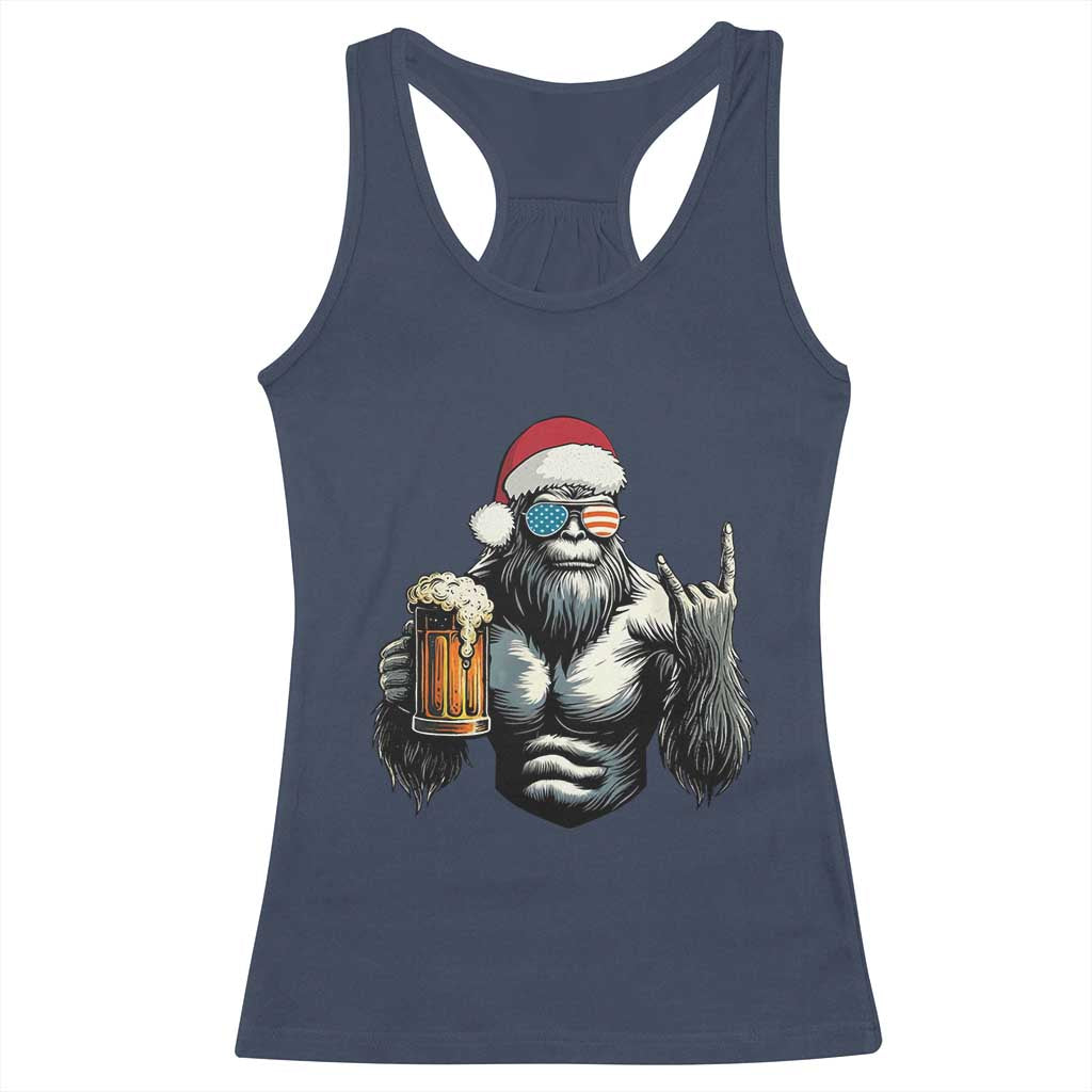 Bigfoot Christmas Racerback Tank Top Most Wonderful Xmas Sasquatch Beer TS10 Navy Print Your Wear