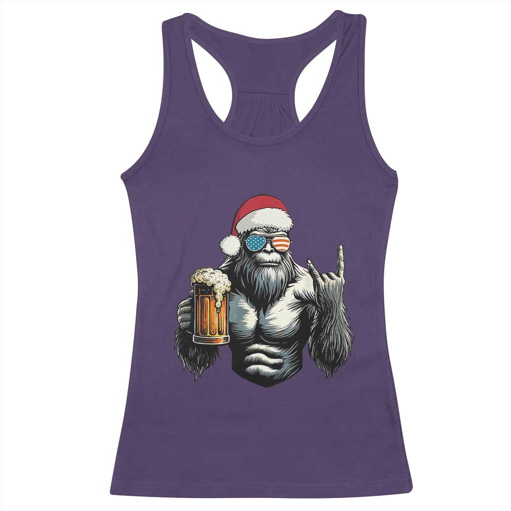 Bigfoot Christmas Racerback Tank Top Most Wonderful Xmas Sasquatch Beer - Print Your Wear