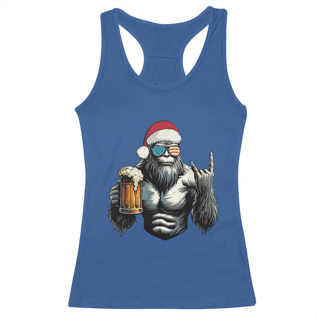 Bigfoot Christmas Racerback Tank Top Most Wonderful Xmas Sasquatch Beer - Print Your Wear