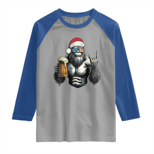 Bigfoot Christmas Raglan Shirt Most Wonderful Xmas Sasquatch Beer TS10 Sport Gray Royal Print Your Wear