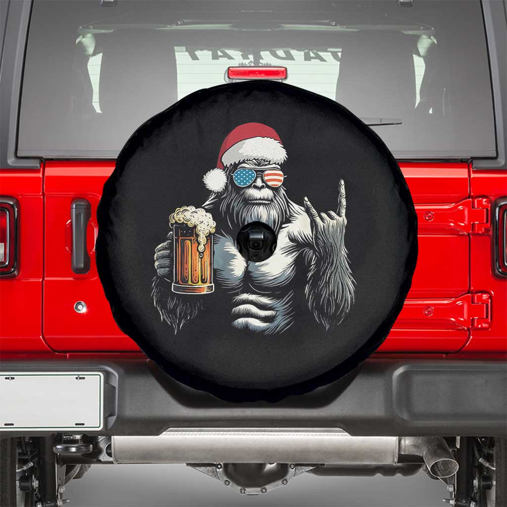 Bigfoot Christmas Spare Tire Cover Most Wonderful Xmas Sasquatch Beer TS10 Black Print Your Wear