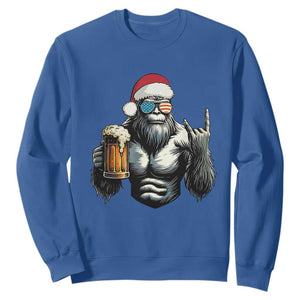 Bigfoot Christmas Sweatshirt Most Wonderful Xmas Sasquatch Beer TS10 Royal Blue Print Your Wear