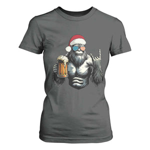 Bigfoot Christmas T Shirt For Women Most Wonderful Xmas Sasquatch Beer TS10 Dark Heather Print Your Wear