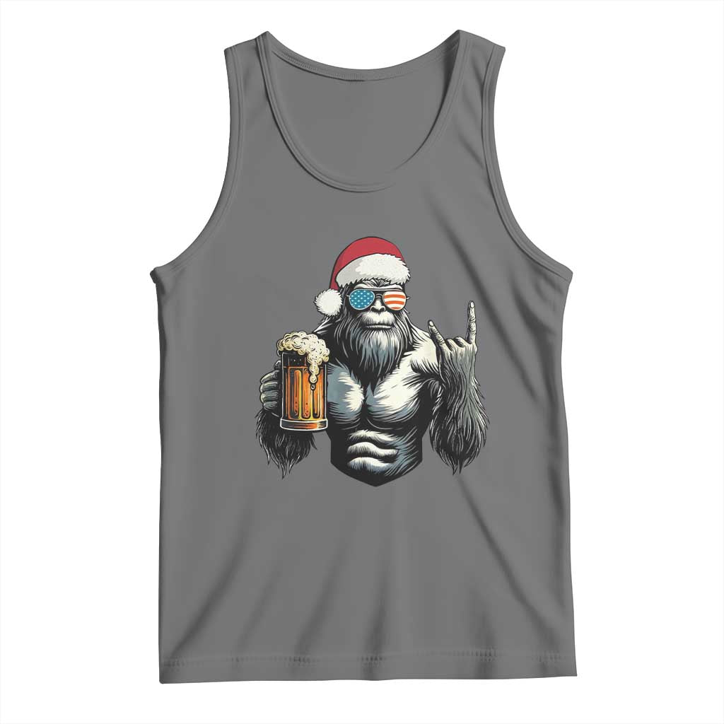 Bigfoot Christmas Tank Top Most Wonderful Xmas Sasquatch Beer TS10 Black Heather Print Your Wear