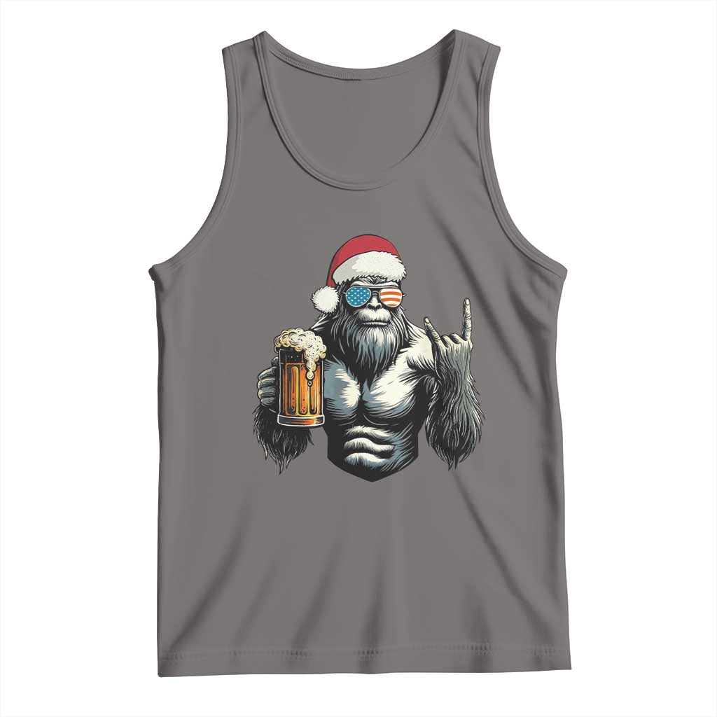 Bigfoot Christmas Tank Top Most Wonderful Xmas Sasquatch Beer TS10 Deep Heather Print Your Wear
