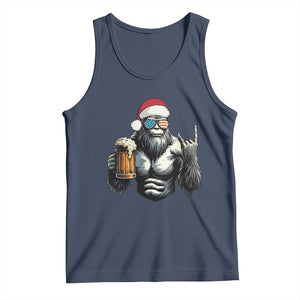 Bigfoot Christmas Tank Top Most Wonderful Xmas Sasquatch Beer TS10 Navy Print Your Wear