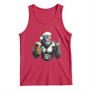 Bigfoot Christmas Tank Top Most Wonderful Xmas Sasquatch Beer TS10 Red Print Your Wear