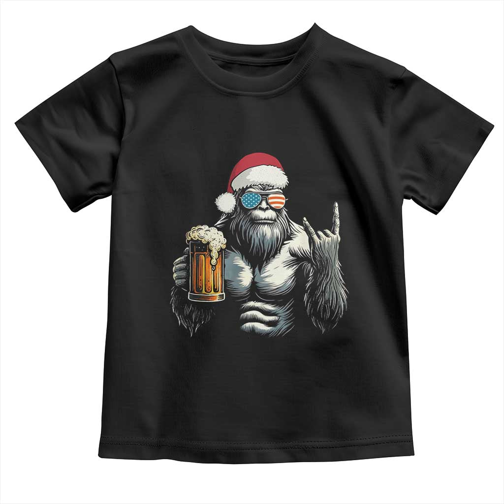 Bigfoot Christmas Toddler T Shirt Most Wonderful Xmas Sasquatch Beer TS10 Black Print Your Wear