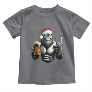 Bigfoot Christmas Toddler T Shirt Most Wonderful Xmas Sasquatch Beer TS10 Charcoal Print Your Wear