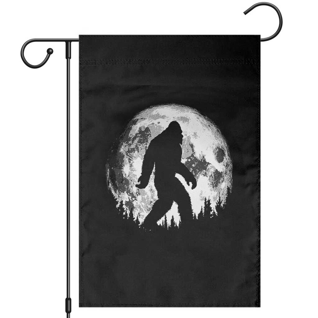 Bigfoot Night Stroll Garden Flag Cool Full Moon & Trees Sasquatch TS10 Black Print Your Wear