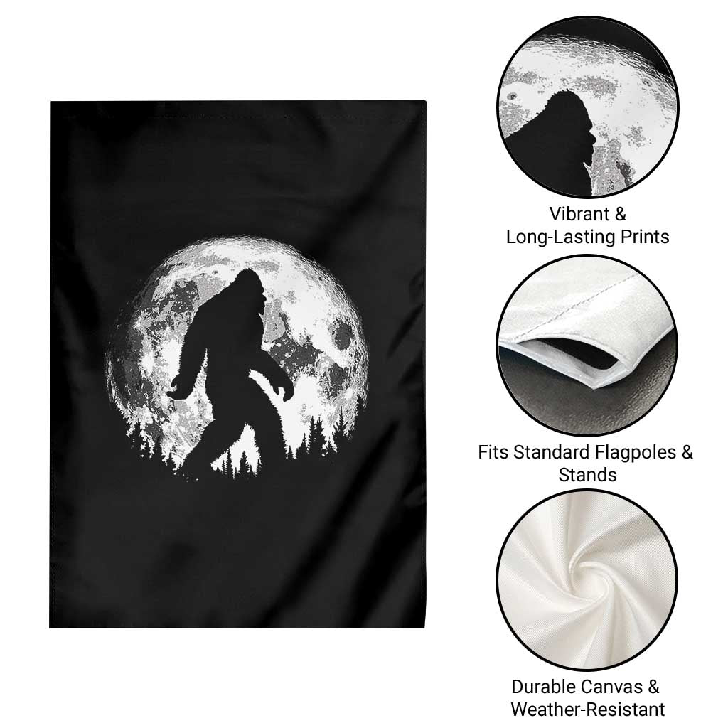 Bigfoot Night Stroll Garden Flag Cool Full Moon & Trees Sasquatch TS10 Print Your Wear