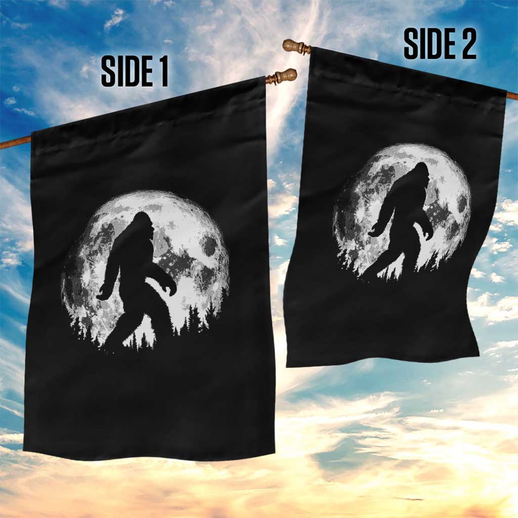 Bigfoot Night Stroll Garden Flag Cool Full Moon & Trees Sasquatch TS10 Print Your Wear