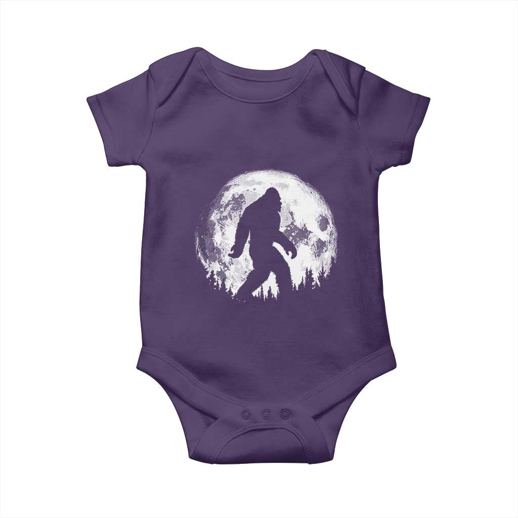 Bigfoot Night Stroll Baby Onesie Cool Full Moon & Trees Sasquatch TS10 Purple Print Your Wear