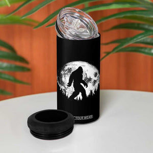 Bigfoot Night Stroll 4 in 1 Can Cooler Tumbler Cool Full Moon & Trees Sasquatch TS10 Print Your Wear