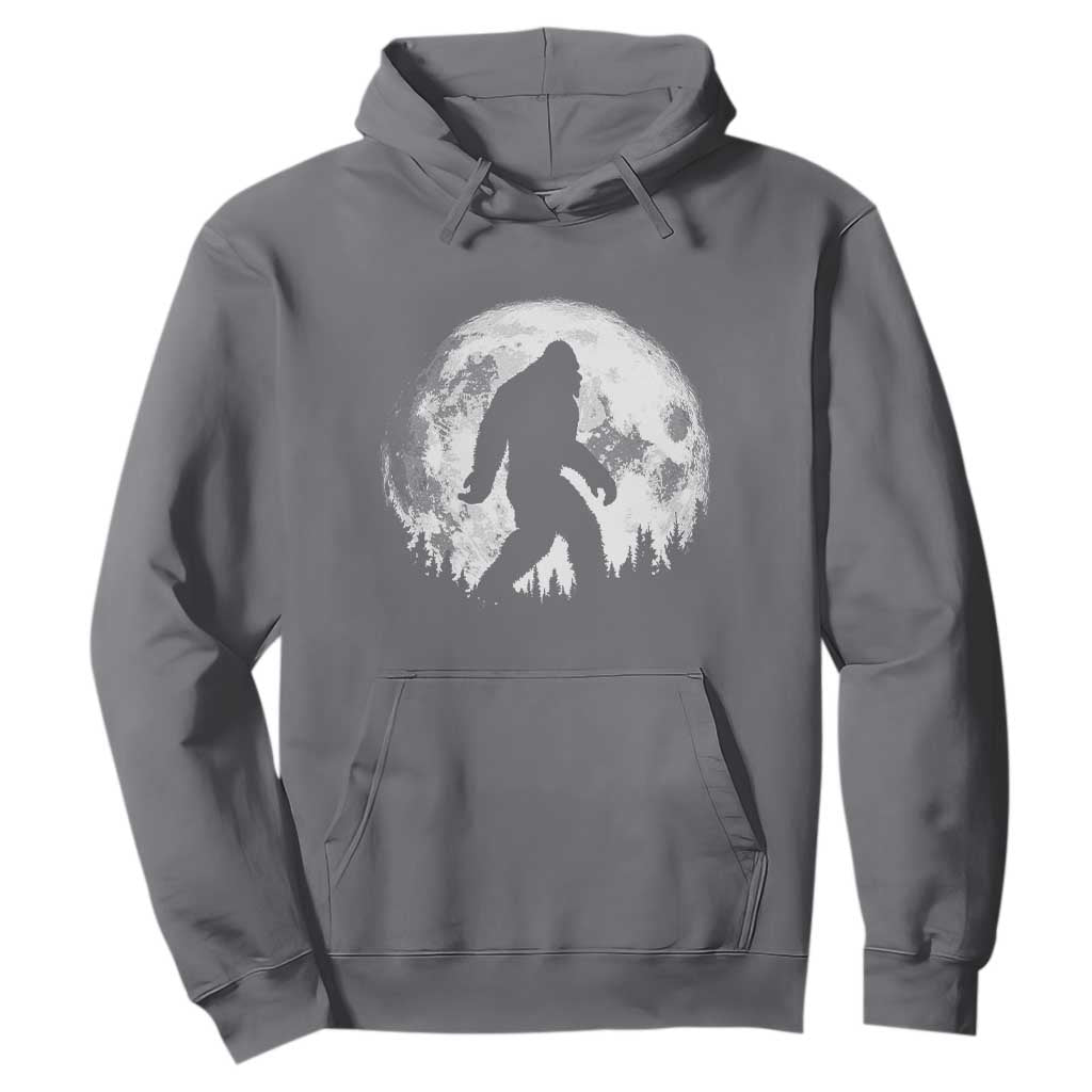 Bigfoot Night Stroll Hoodie Cool Full Moon & Trees Sasquatch TS10 Charcoal Print Your Wear