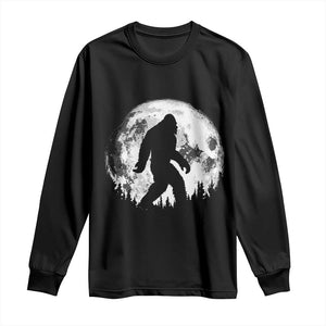 Bigfoot Night Stroll Long Sleeve Shirt Cool Full Moon & Trees Sasquatch TS10 Black Print Your Wear