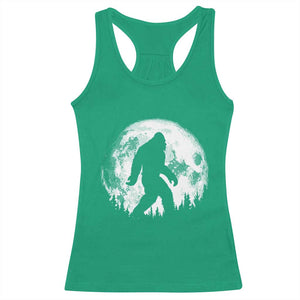 Bigfoot Night Stroll Racerback Tank Top Cool Full Moon & Trees Sasquatch TS10 Irish Green Print Your Wear