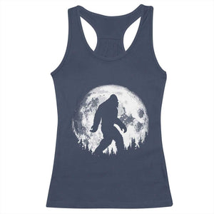 Bigfoot Night Stroll Racerback Tank Top Cool Full Moon & Trees Sasquatch TS10 Navy Print Your Wear