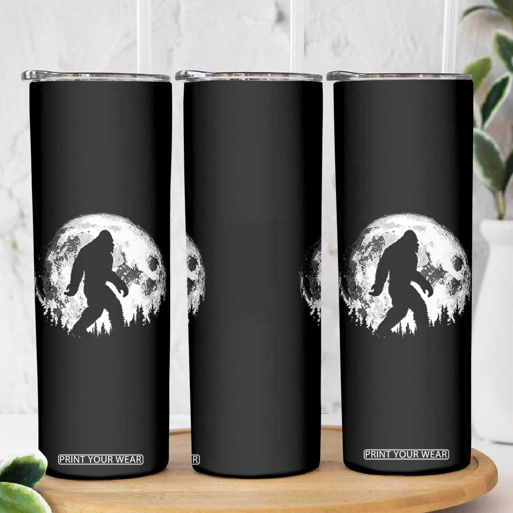 Bigfoot Night Stroll Skinny Tumbler Cool Full Moon & Trees Sasquatch TS10 Print Your Wear