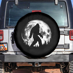 Bigfoot Night Stroll Spare Tire Cover Cool Full Moon & Trees Sasquatch TS10 No hole Black Print Your Wear