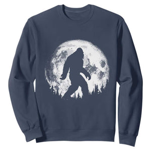 Bigfoot Night Stroll Sweatshirt Cool Full Moon & Trees Sasquatch TS10 Navy Print Your Wear