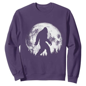 Bigfoot Night Stroll Sweatshirt Cool Full Moon & Trees Sasquatch TS10 Purple Print Your Wear