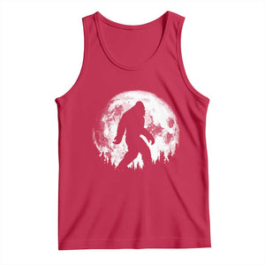 Bigfoot Night Stroll Tank Top Cool Full Moon & Trees Sasquatch TS10 Red Print Your Wear