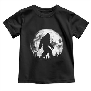 Bigfoot Night Stroll Toddler T Shirt Cool Full Moon & Trees Sasquatch TS10 Black Print Your Wear