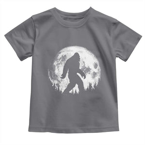 Bigfoot Night Stroll Toddler T Shirt Cool Full Moon & Trees Sasquatch TS10 Charcoal Print Your Wear