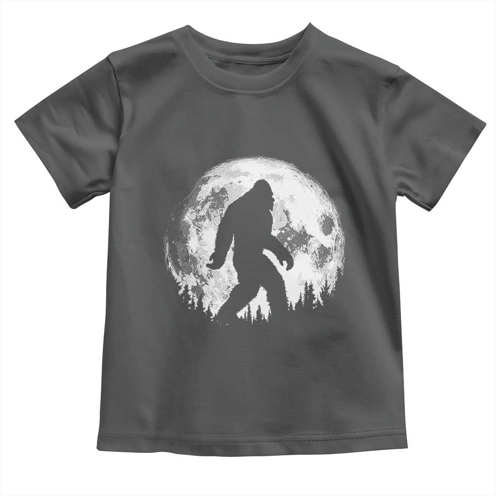 Bigfoot Night Stroll Toddler T Shirt Cool Full Moon & Trees Sasquatch TS10 Dark Heather Print Your Wear