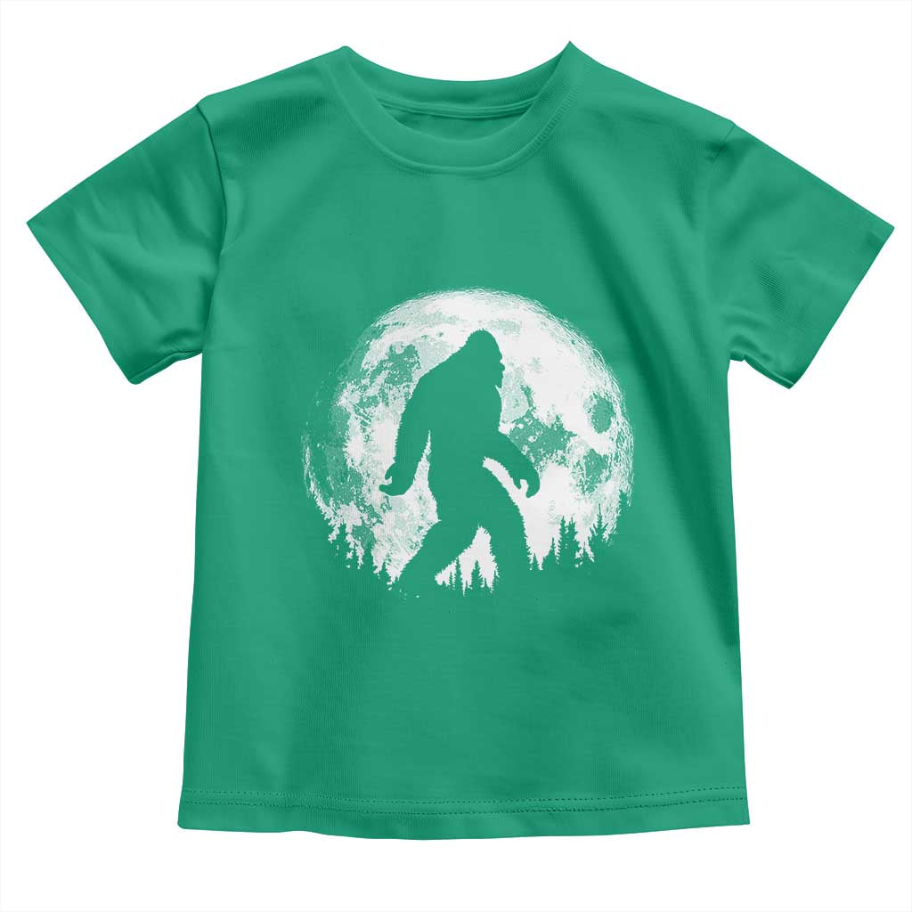 Bigfoot Night Stroll Toddler T Shirt Cool Full Moon & Trees Sasquatch TS10 Irish Green Print Your Wear