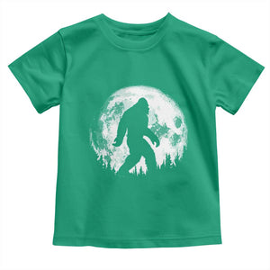 Bigfoot Night Stroll Toddler T Shirt Cool Full Moon & Trees Sasquatch TS10 Irish Green Print Your Wear