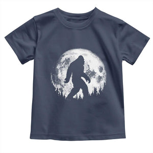 Bigfoot Night Stroll Toddler T Shirt Cool Full Moon & Trees Sasquatch TS10 Navy Print Your Wear