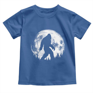 Bigfoot Night Stroll Toddler T Shirt Cool Full Moon & Trees Sasquatch TS10 Royal Blue Print Your Wear