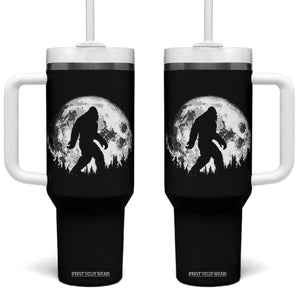 Bigfoot Night Stroll Tumbler With Handle Cool Full Moon & Trees Sasquatch TS10 One Size: 40 oz Black Print Your Wear