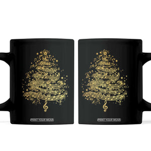 Music Christmas Tree Coffee Mug Musician Music Lover Gift TS10 Black Print Your Wear