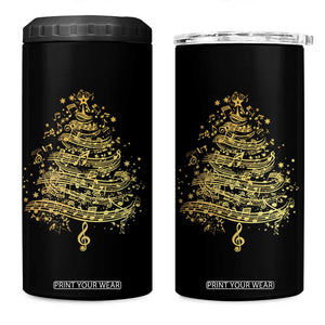 Music Christmas Tree 4 in 1 Can Cooler Tumbler Musician Music Lover Gift TS10 One Size: 16 oz Black Print Your Wear