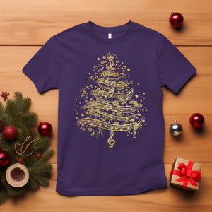 Music Christmas Tree T Shirt Musician Music Lover Gift TS10 Purple Print Your Wear