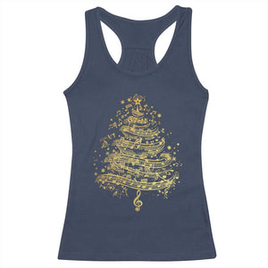 Music Christmas Tree Racerback Tank Top Musician Music Lover Gift TS10 Navy Print Your Wear