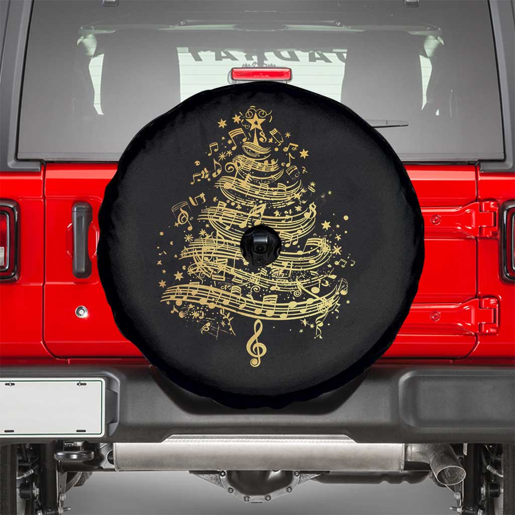 Music Christmas Tree Spare Tire Cover Musician Music Lover Gift TS10 Black Print Your Wear
