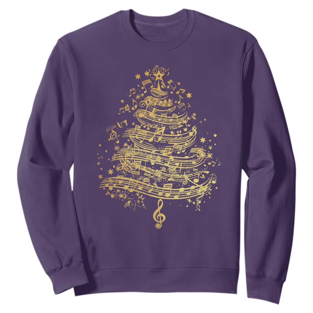 Music Christmas Tree Sweatshirt Musician Music Lover Gift TS10 Purple Print Your Wear