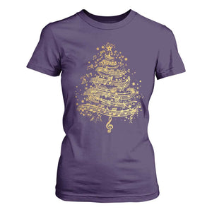 Music Christmas Tree T Shirt For Women Musician Music Lover Gift TS10 Purple Print Your Wear
