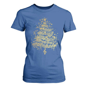 Music Christmas Tree T Shirt For Women Musician Music Lover Gift TS10 Royal Blue Print Your Wear