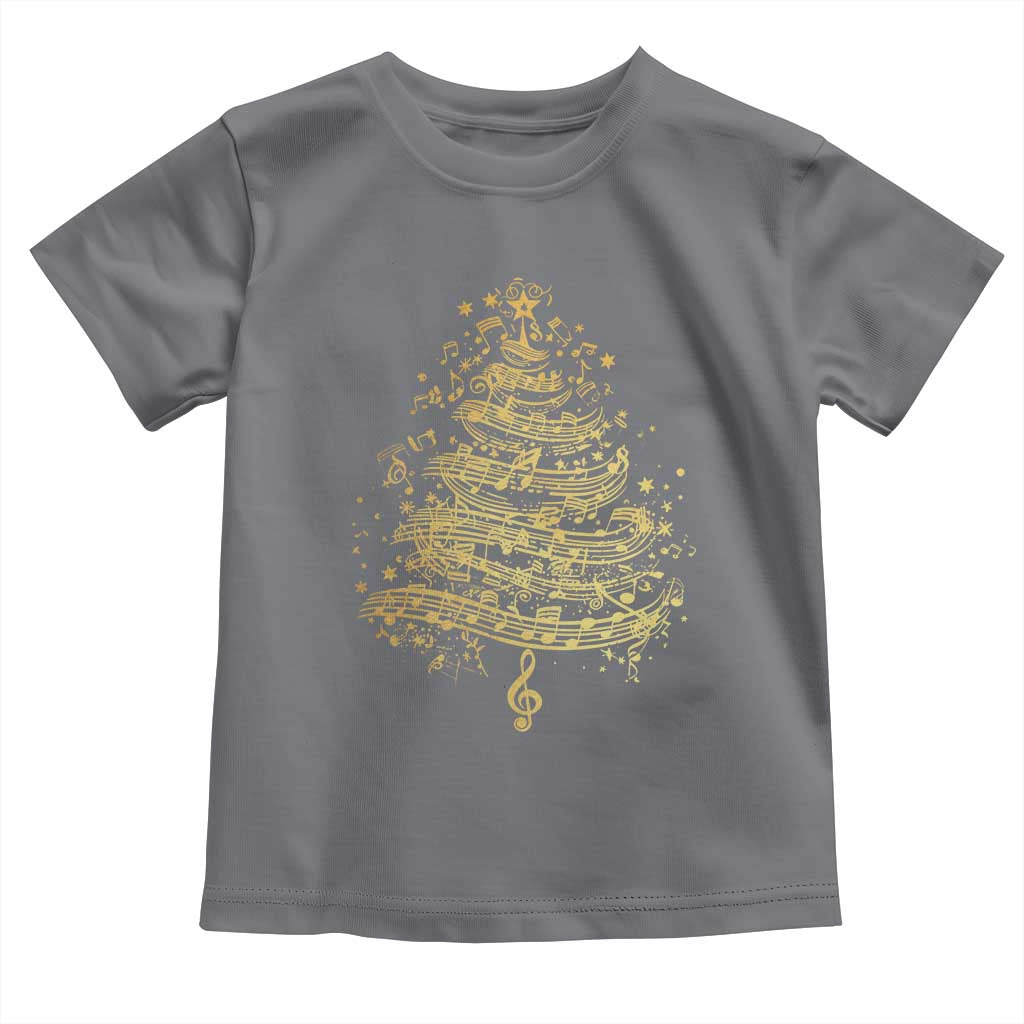 Music Christmas Tree Toddler T Shirt Musician Music Lover Gift TS10 Charcoal Print Your Wear