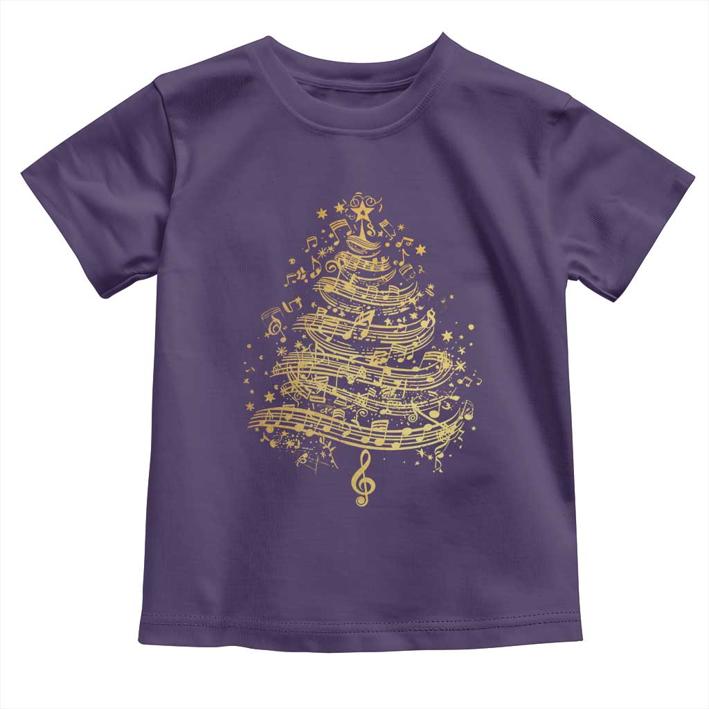 Music Christmas Tree Toddler T Shirt Musician Music Lover Gift TS10 Purple Print Your Wear