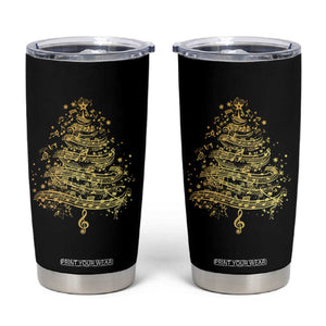 Music Christmas Tree Tumbler Cup Musician Music Lover Gift TS10 Black Print Your Wear