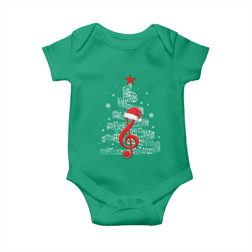 Christmas Tree Music Baby Onesie Musician Music Lover Gift TS10 Irish Green Print Your Wear
